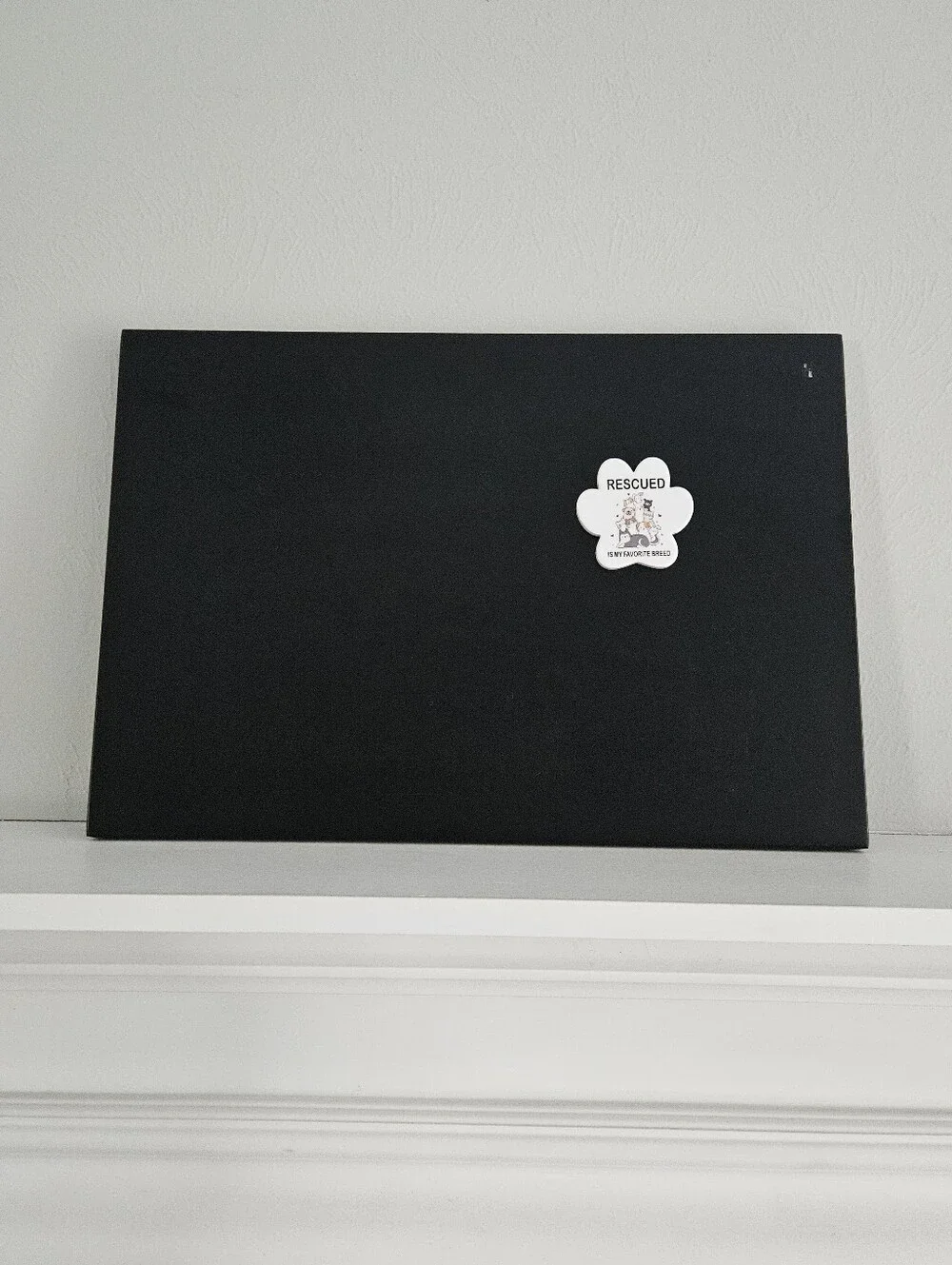 Pottery Barn Matte Black Frameless Wall Mounted Magnetic Chalkboard